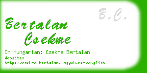 bertalan csekme business card